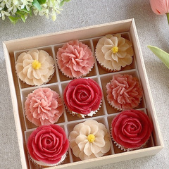 【8,9月開催】ネオ和菓子　和なは 体験レッスンA  白あんのお花で作るグルテンフリーカップケーキの画像