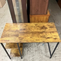 O2409-545 ワークデスク 中古美品 ブラウンの画像