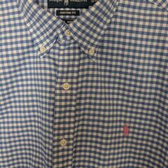 ラルフ・ローレン/半袖/L/ブルー/ギンガムチェックの画像