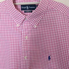 ラルフ・ローレン/半袖/XL/ピンク/ギンガムチェック