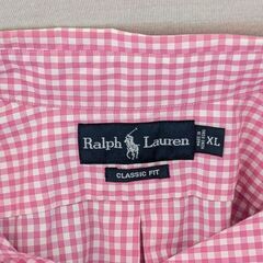 ラルフ・ローレン/半袖/XL/ピンク/ギンガムチェックの画像