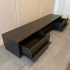 テレビボード　ローテレビ台　飾り台　木製の画像