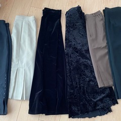 ロングスカート　ひざ丈スカート