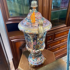 中国物産展　景徳鎮　五彩花鳥瓶の画像