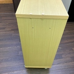 本棚 カラーボックス ナチュラル キャスター付き 棚 収納 ラック 薄型　家具 収納家具 カラーボックスの画像