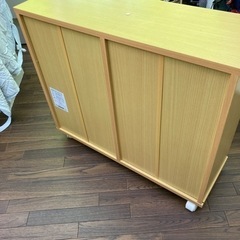本棚 カラーボックス ナチュラル キャスター付き 棚 収納 ラック 薄型　家具 収納家具 カラーボックスの画像
