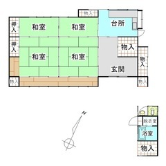 【5年後に1円で売却OK】岐阜県加茂郡八百津町にある駐車場付き平屋