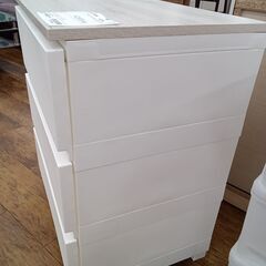 ★ジモティ割あり★  3段プラケース ホワイト H68×D41.5×W54 クリーニング済み MT2358の画像