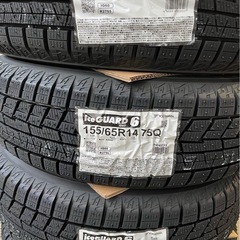 24年製！在庫限り！155/65R14ヨコハマタイヤIG60アルミホイール付きスタッドレスタイヤ新品4本 組み替えバランス消費税全て込み50600円！