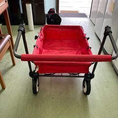 【リサイクルショップ　ピカソ　小松原】クイックカート 台車 ワゴン キャスター付き レッド★0221★の画像