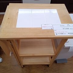 ★ジモティ割あり★  キッチンワゴン ホワイト H80×D38×...