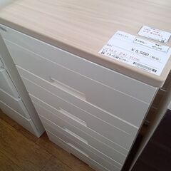 ★ジモティ割あり★  プラチェスト ホワイト H100×D41×...