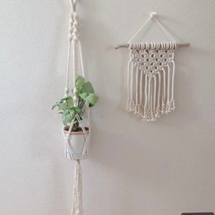 【ご希望の日時をお知らせください】プラントハンガー　マクラメ　2点セットの画像