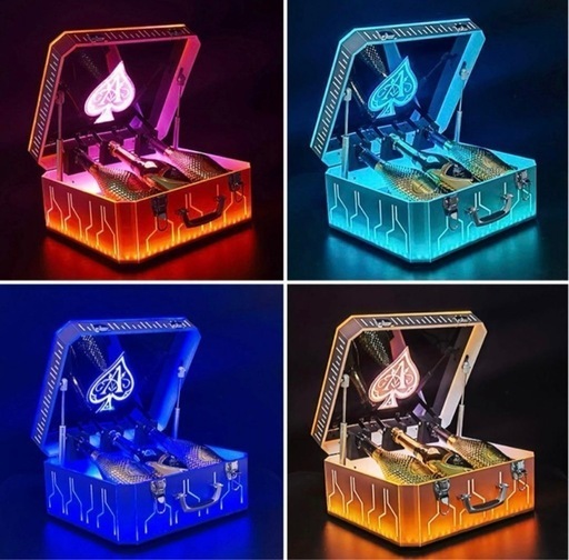 【新品未使用】アルマンドアタッシュケース LED ボトルケースディスプレイ