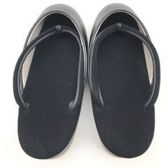 ss6773　 防寒草履 黒 23cm 冬草履 ぞうり 雨 雪 冬用 つま先カバー ブラック フォーマル 和服 着物 和装小物 防寒草履 中古の画像