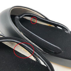 ss6773　 防寒草履 黒 23cm 冬草履 ぞうり 雨 雪 冬用 つま先カバー ブラック フォーマル 和服 着物 和装小物 防寒草履 中古の画像