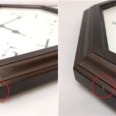 ss6776　セイコー アナログ掛時計 SH368B 八角形 ダークブラウン SEIKO アナログ時計 ステップ秒針 こげ茶 クォーツ シンプル レトロ 壁掛け 掛け時計 電池式 アナログ掛時計 中古の画像