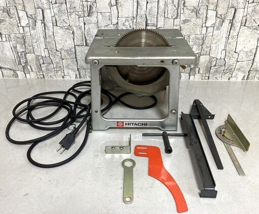 【終】【Ｇ582】電動工具/ 有線 /100V/ミニテーブル付き/ 丸のこ /日立/ HITACHI /PS6-2 /テーブル高さ23ｃｍ/大工道具 DIY/動作確認済