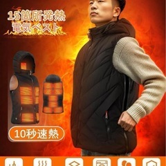 電熱ベスト 電熱ジャケット 3段階温度調整　速暖 ゴルフ 野外作業　男女兼用　Mの画像