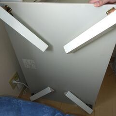 U【直接引取】ニトリ　折りたたみテーブル　ローテーブル　座卓　白　家具