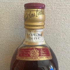 50年物　 箱無し　スコッチ ウイスキー 古酒 ジョニーウォーカー レッドラベル  コルクキャップ ブランデーの画像