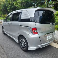 ☆車検付26年式フリードスパイクHV FREEDspikeHYBRID 左右パワスラ 大型9inchナビ キーフリー 走行多くも好調☆東京/大田区【下取OK】の画像