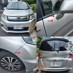 ☆車検付26年式フリードスパイクHV FREEDspikeHYBRID 左右パワスラ 大型9inchナビ キーフリー 走行多くも好調☆東京/大田区【下取OK】の画像