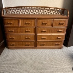 お値下げ　　ラタンチェスト　　家具 