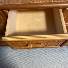 お値下げ　　ラタンチェスト　　家具 の画像