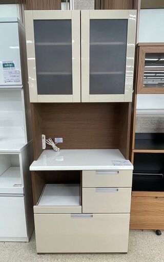 ★ジモティ割あり★  レンジボード ナチュラル H197.5×D42×W80 クリーニング済み TJ8790