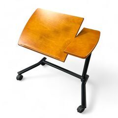 【家具一掃セール大特価★】ソファや座椅子に座りながらパソコンできる◇移動式 キャスター付デスク 机の画像