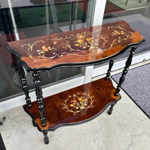 象嵌コンソール 象嵌 コンソール インテリア おしゃれ 花柄 シンプル