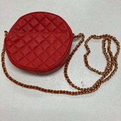 ☆値下げ☆2409-561 レザーキルティングポーチ  レッド ...
