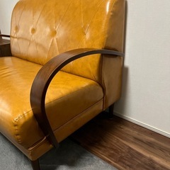 ソファー　2人掛け　合皮の画像