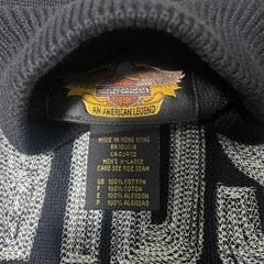 Harley-Davidson 黒色 ロゴ入り ニットセーターの画像