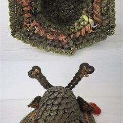 五円玉 ５円玉 兜 縁起物 置物 コインアート 重量約１㎏ こどもの日 飾り【中古】JO9060HONの画像