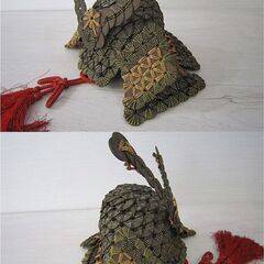 五円玉 ５円玉 兜 縁起物 置物 コインアート 重量約１㎏ こどもの日 飾り【中古】JO9060HONの画像