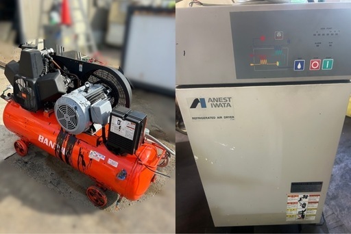 【セット販売】バンザイ エアコンプレッサー CT-3110QC、アネスト岩田 エアドライヤー RDG-1700