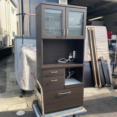 A-850🤩年末処分!!美品　ニトリ食器棚　ブラウンカラーです‼️の画像