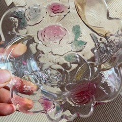 曽我ガラス　ローズ　ラッピングサラダボール　5個の画像
