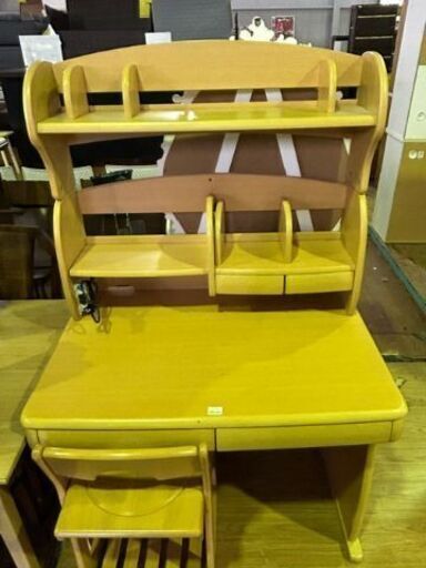 【ジャングル和泉大型良品館】　学習机　ニトリ　両サイドフック　椅子セット　【R228】