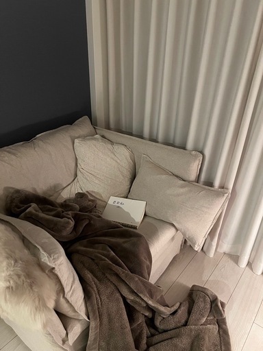 IKEA バックセーレン 1.5人掛けソファ　ベージュ色
