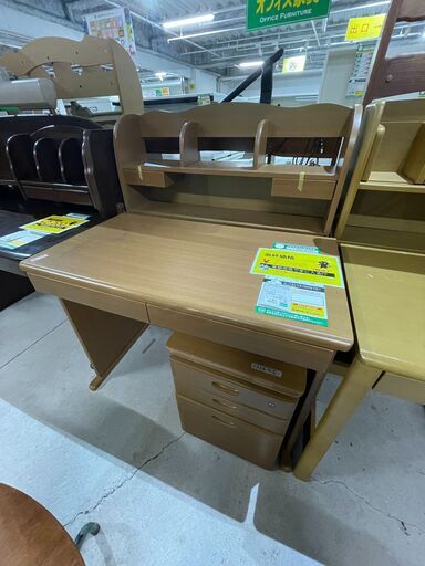 【最終価格!!】学習机/袖箱付(No:1230966)