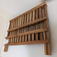 ☆最終値下げ☆新品未使用☆アカシア　水切りラック①の画像