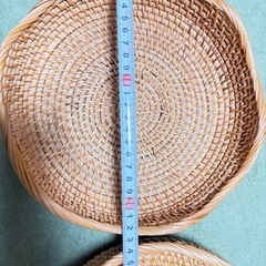 新品　ラタン　バスケット　小物入れの画像