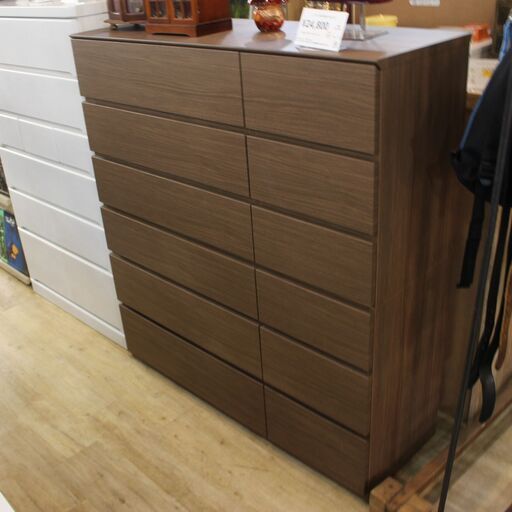 【川崎市宮前区リサイクルオフ】ニトリ　クエス120　ハイチェスト　ブラウン