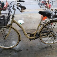 28日購入者来られます　26インチ内装3段LEDライトきれいなベージュ　ファッションサイクルの画像