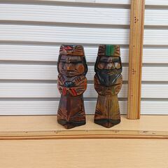 【中古品】【長期保管品】 アイヌ　木製置物の画像