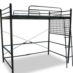 ロフトベッド  ブラック  寝具  セミダブルサイズ