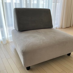 1人掛け 幅100㎝ アイランドソファ+ 背クッションセット ベ...